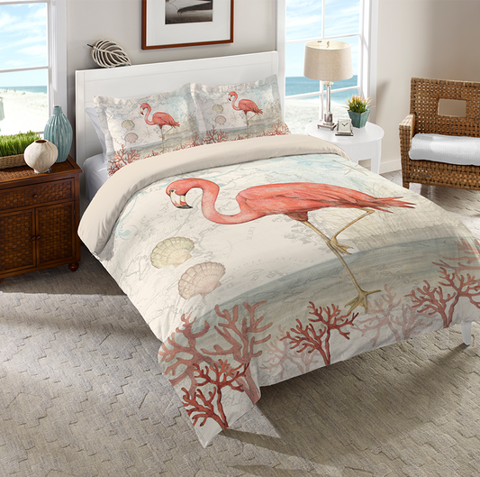 Coastal Flamingo Comforter