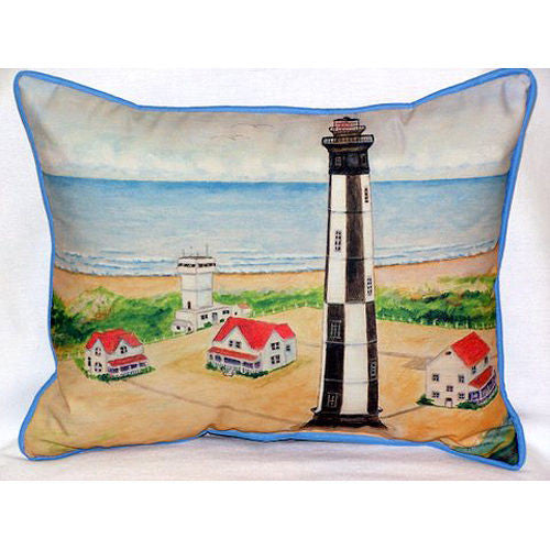 Betsy Drake Cape Henry Lighthouse Pillow- Indoor/Outdoor