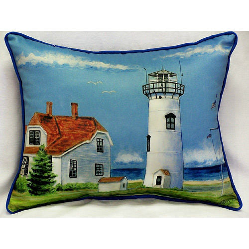 Betsy Drake Chatham Lighthouse Pillow- Indoor/Outdoor