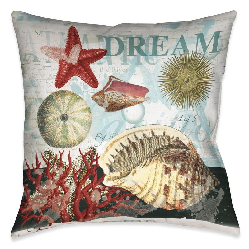 Dream Shells Outdoor Decorative Pillow