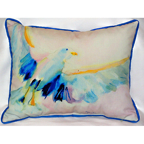 Betsy Drake Flying Gull Pillow- Indoor/Outdoor