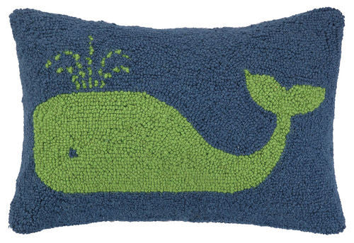 Green Whale Hook Pillow