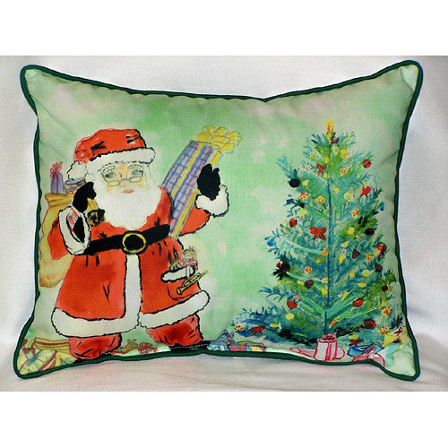 Santa & Tree Large Pillow Indoor/Outdoor Pillow