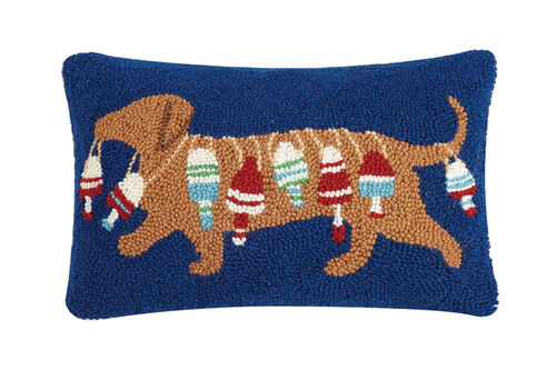 Dachshund with Buoy Hook Pillow