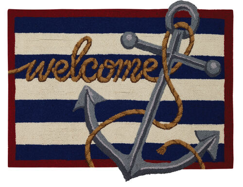 Welcome Anchor Hook Rug