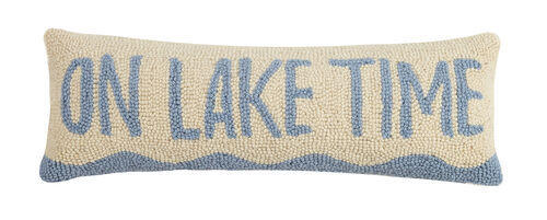 On Lake Time Hook Pillow