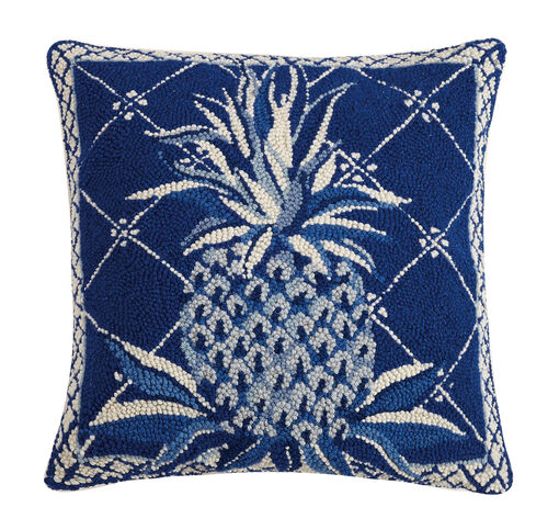 Blue Pineapple Hook Pillow