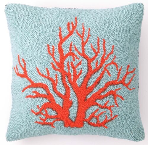 Red Coral Hook Pillow