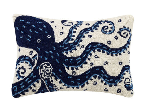 Navy Octopus Hook Pillow