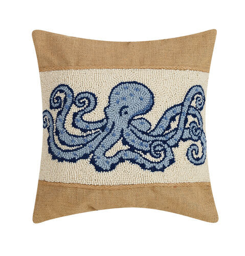Octopus Burlap Hook Pillow