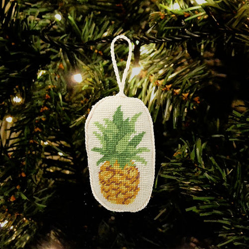 Pineapple Needlepoint Ornament