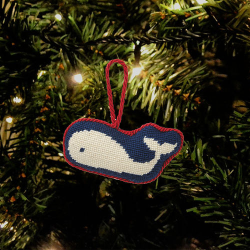 Whale Needlepoint Ornament