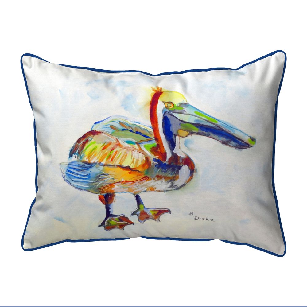 Betsy Drake Heathcliff Pelican Indoor/Outdoor Extra Large Pillow