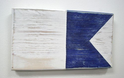 Nautical Wood Signal Flag- A (Alfa)