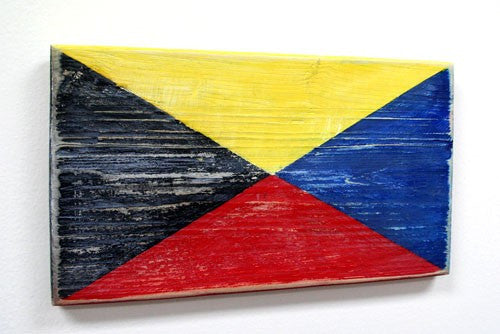 Nautical Wood Signal Flag- Z (Zulu)