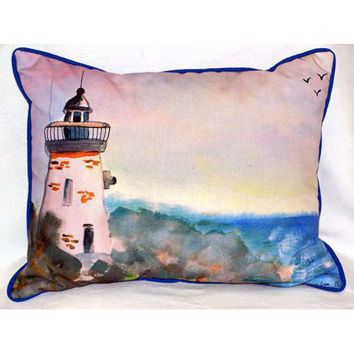 Betsy Drake Lighthouse Pillow- Indoor/Outdoor