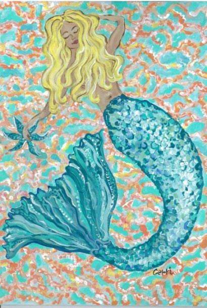Mermaid Canvas Floor Mat