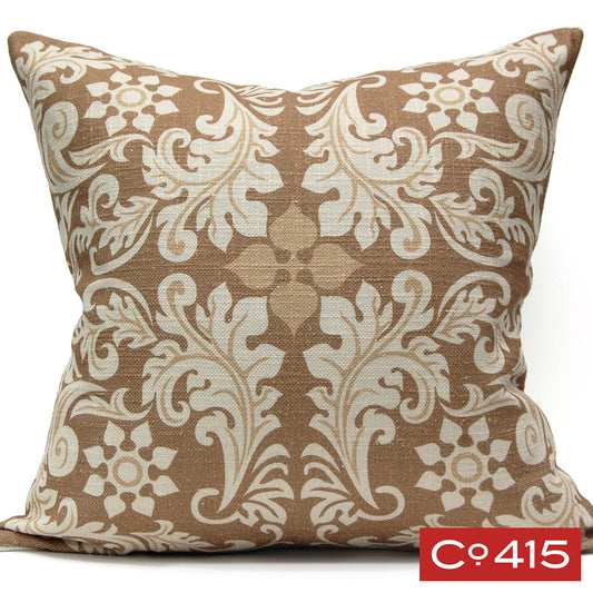 Leaf Square Pillow - Gold