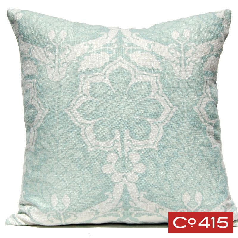 Pineapple Damask Pillow - Silverberry