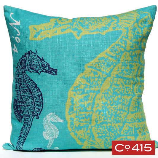 Seahorse Pillow - Ocean