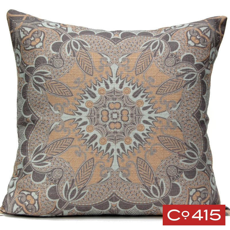 Scarf Print Pillow - Oyster Bay