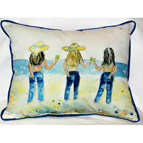 Betsy Drake Sandy Bottoms Pillow- Indoor/Outdoor