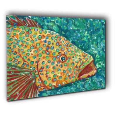 Spotted Grouper Canvas Wall Art