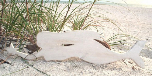 Swimming Wooden Mermaid Plaque- White