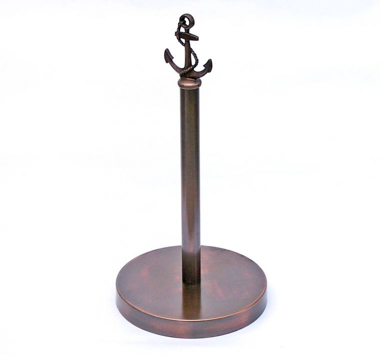Antique Copper Anchor Extra Toilet Paper Stand 16"