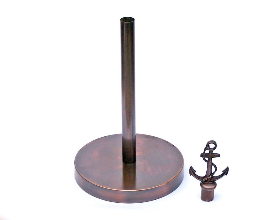 Antique Copper Anchor Extra Toilet Paper Stand 16"