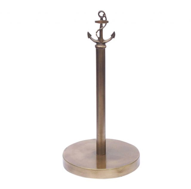 Antique Brass Anchor Extra Toilet Paper Stand 16"