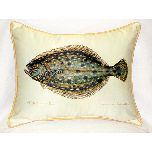 Betsy Drake Flounder Pillow- Indoor/Outdoor
