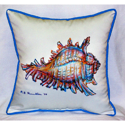 Betsy Drake Conch Shell Pillow- Indoor/Outdoor
