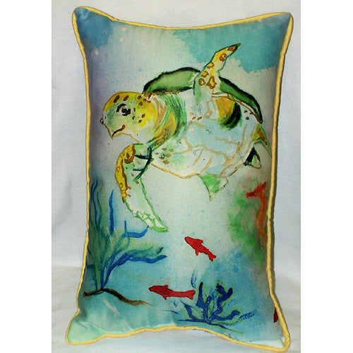 Betsy's Sea Turtle Pillow- Indoor/Outdoor