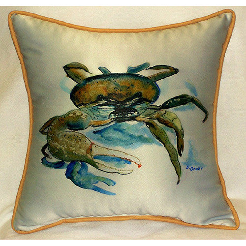 Betsy Drake Fiddler Crab Pillow- Indoor/Outdoor