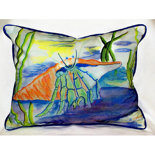 Betsy Drake Hermit Crab Pillow- Indoor/Outdoor