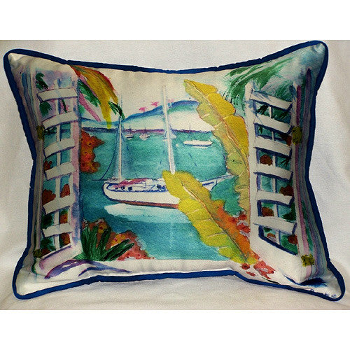 Betsy Drake Bay View Pillow- Indoor/Outdoor