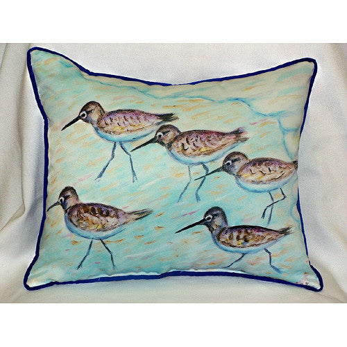 Betsy Drake Sandpipers Pillow- Indoor/Outdoor