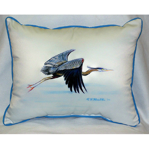 Eddie's Blue Heron Pillow- Indoor/Outdoor