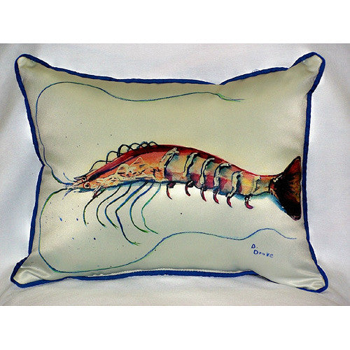 Betsy's Shrimp Pillow- Indoor/Outdoor