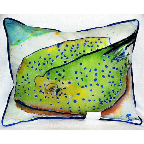 Betsy Drake Stingray Pillow- Indoor/Outdoor