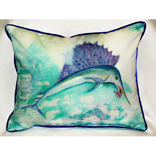 Betsy's Sailfish Pillow- Indoor/Outdoor