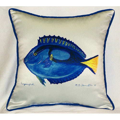 Betsy Drake Surgeon Fish Pillow- Indoor/Outdoor