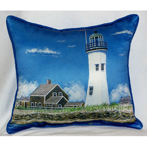 Betsy Drake Scituiate, MA Lighthouse Pillow- Indoor/Outdoor