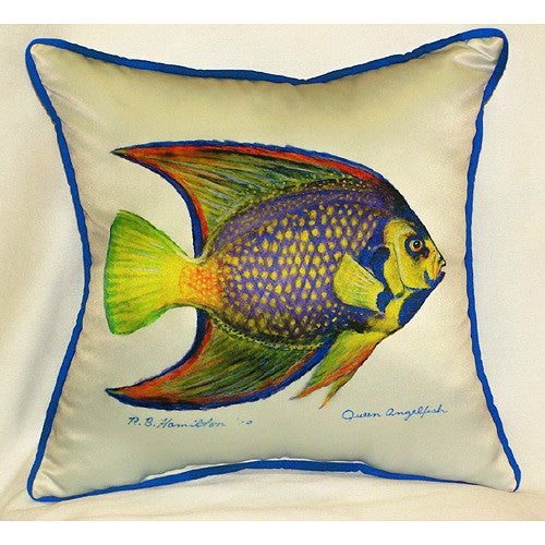 Betsy Drake Queen Angelfish Pillow- Indoor/Outdoor