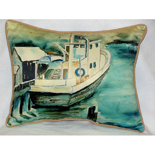 Betsy Drake Oyster Boat Pillow- Indoor/Outdoor