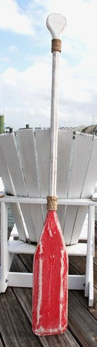 Paddle Wood w/Rope 4'7"L - White/Red