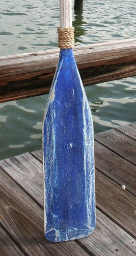 Paddle Wood w/Rope 4'7"L - White/Blue