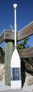 Paddle Wood w/Rope 5'5"L - White/White Navy Stripe