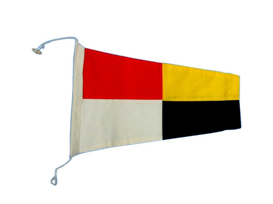 Number 9 - Nautical Cloth Signal Pennant - 20"